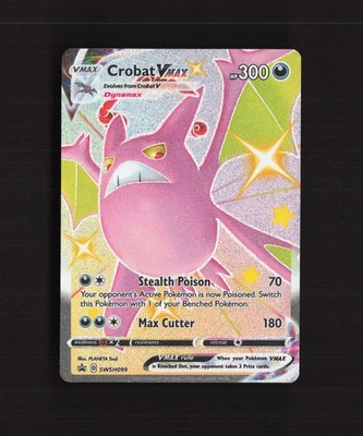 Crobat VMAX SWSH099 Sword & Shield Full Art Black Star Promo Pokemon Card NM - Image 1 of 4