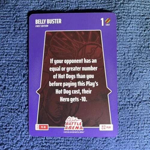 Bo Jackson Battle Arena 2026 Play 18 Belly Buster PL-18 1st Edition