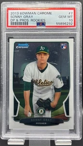 Bowman Draft Picks & Prospects Sonny Gray 2013 radiocontrol cromado #7 Athletics PSA 10 - Imagen 1 de 2