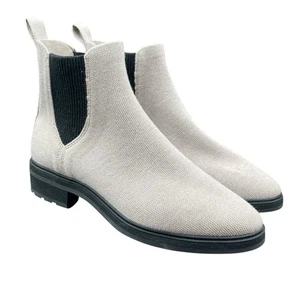 Rothy’s The Lug Boot Women’s 10 Butternut Beige Knit Chelsea Pull On New - Picture 1 of 7