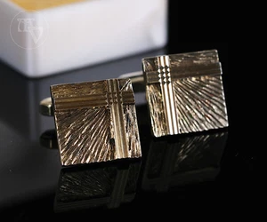 Gemelli classici vintage/vecchi con croce? Argento 835 placcato oro 14g - Foto 1 di 9