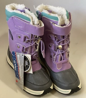 Botas de invierno Totes Diamond para niñas talla 12 aisladas para nieve púrpura cremallera lateral NUEVAS NUEVAS CON ETIQUETAS Foto 1 de 4