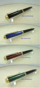 New Logo Black Red Green Blue Pelikan K600 Souveran Ballpoint Pen - Picture 1 of 10