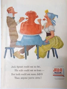 1955 vintage Jello print ad.  Jack sprat could eat no fat.  - Picture 1 of 1