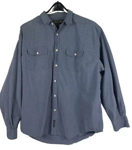 Abercrombie & Fitch Mens XL Shirt Blue Check Pockets Long Sleeve Casual - Picture 1 of 7