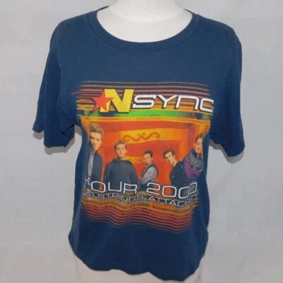 NSYNC VTG 2000 No Strings Attached Tour Unisex  M T Shirt Blue *READ Winterland - Image 1 of 4