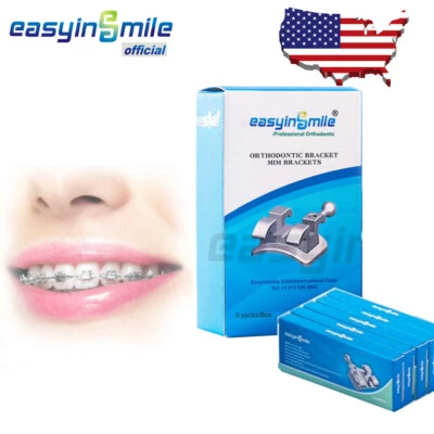 Soporte de metal para ortodoncia dental de 5 piezas Mini Roth/MBT 022 con ganchos 3 4 5 Foto 1 de 4