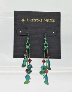 * CHRISTMAS Earrings * NEW * Niobium * 100% hypoallergenic metal * crystal beads - Picture 1 of 2