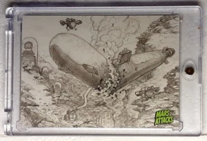 2015 Mars Attack's Occupation Concept Card 38 DESTROYING A SUBMARINE. - Picture 1 of 3