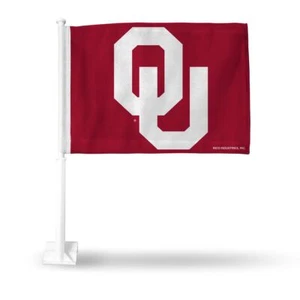 Oklahoma Sooners 11X14 Window Mount 2-Sided Car Flag - Picture 1 of 6