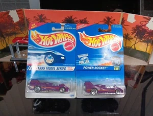 Hot Wheels 2 Car Lot Power Rocket Wheel Variations  # 351  Malaysia Purple - Picture 1 of 21