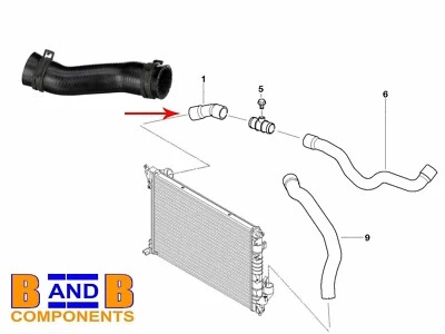 MEYLE 319 222 0003 RADIATOR HOSE UPPER MINI COOPER S R53 R56 R52 R50 WITH CLAMPS - Image 1 of 4