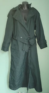 TOWNE LONDON FOG GREEN BELTED SPRING LIGHTWEIGHT LONG TRENCH JACKET COAT  10 - Picture 1 of 20