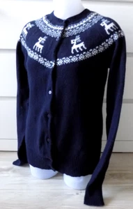 Suéter cárdigan tejido 100 % pura lana merino MARIE LUND Copenhagen para mujer talla L - Imagen 1 de 5