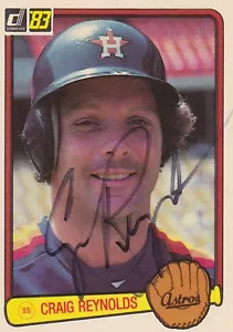 1982 CRAIG REYNOLDS SIGNED DONRUSS #317 TRADING CARD ASTROS MARINERS PIRATES - Picture 1 of 4
