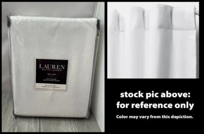 LAUREN Ralph Lauren Waller Panel Pestaña Trasera Cortina Opaca, Blanco Puro 52x96 Foto 1 de 4