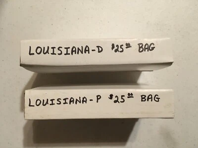 2002 P&D LOUISIANA State Quarters $25 Mint Sewn Bags - $50 Total in Sealed Box - Image 1 of 2