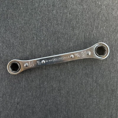 Williams | RB-1618 | Llave de extremo de caja de trinquete de doble cabeza | 1/2" x 9/16" | EE. UU. Foto 1 de 4