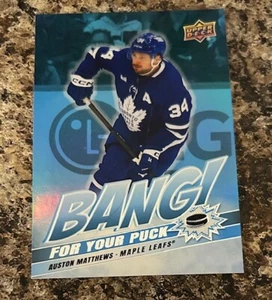 2024-25 Upper Deck Series 2 Bang For Your Puck Auston Matthews #BP-2 - Picture 1 of 2