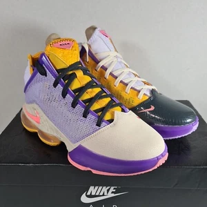 Nike Lebron XIX Low Lilac/Pink Gaze Dark Smoke Grey D09829 500 UK Size 7 NEW - Picture 1 of 20