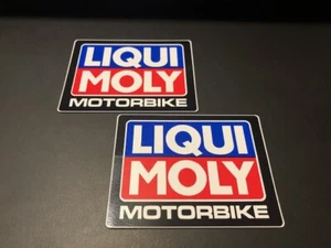 LIQUI MOLY RACING 2 PC STICKER SET MOTORBIKE OFFROAD OVERLAND STREET - Picture 1 of 1