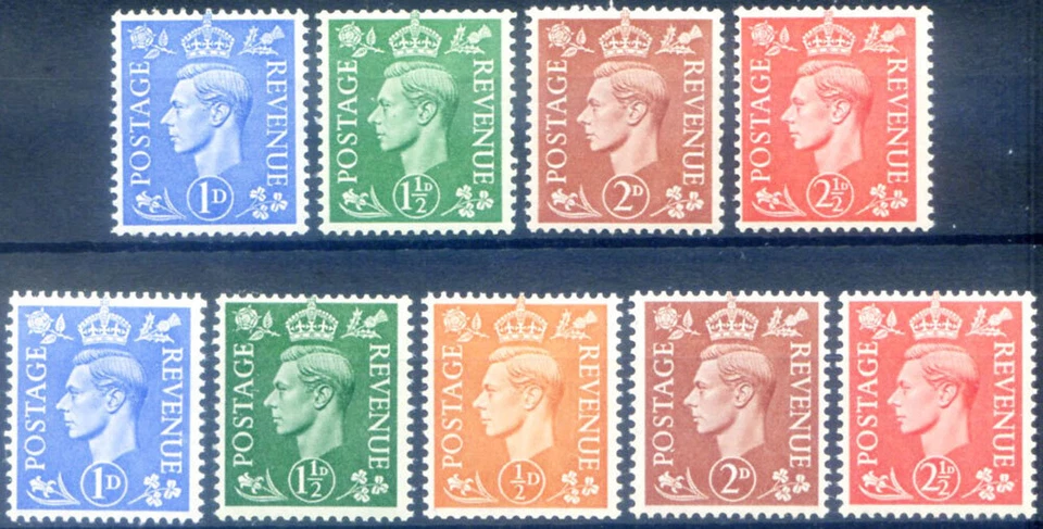George VI 1950-1951. Lying watermark + inverted watermark. - Image 1 of 1