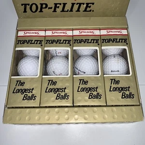 1979 pelotas de golf vintage Spalding Top-Flite 4 cajas + manga 12 bolas totales - Imagen 1 de 4