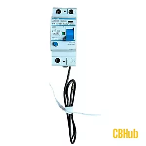 HAGER 32 AMP CURVE B 4,5kA 30mA DOPPELPOLIG RCBO TYP AC AD010B 104205 - Bild 1 von 4