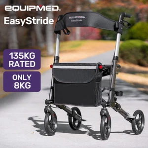 EQUIPMED Rollator Walking Frame Mobility Walker Wheels Aid Elderly Disability - Picture 1 of 11