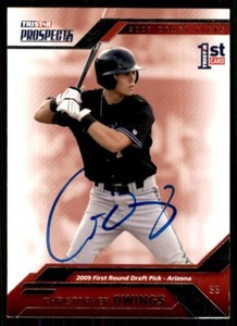 2009 TriStar Prospects Plus Autographs Christopher Owings IP Signed Auto Arizona