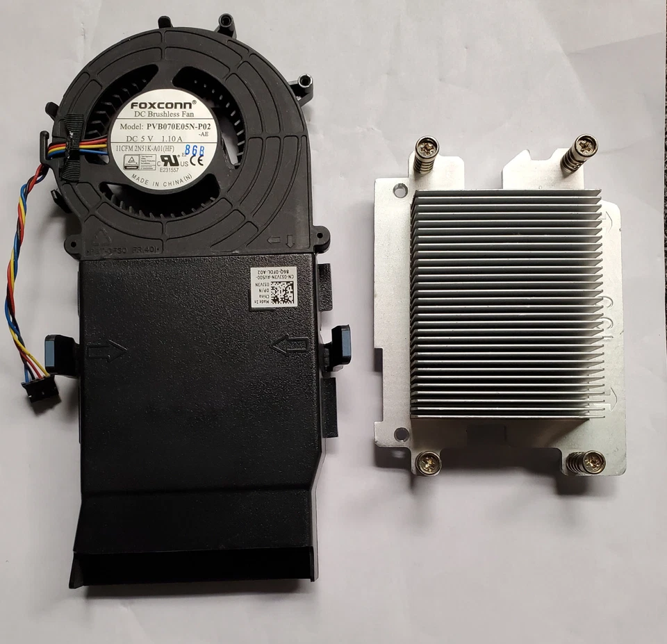DELL Optiplex 3020M 3040M 7040M 7050M 9020M Heatsink + Fan + Shroud 2N51K 5JV3N - Image 1 of 1