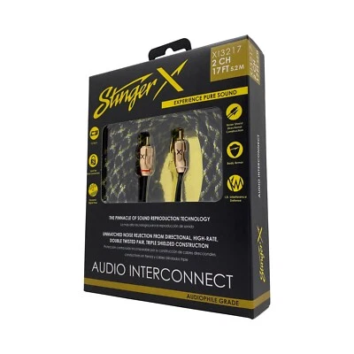 Stinger XI3217 Premium 2-Channel RCA Interconnect 17 Feet X3 Series Car Audio - Image 1 of 4