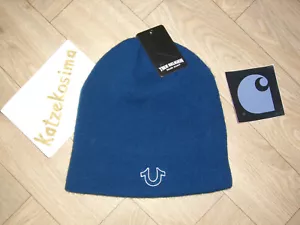 DS TRUE RELIGION Mütze "Outline HS Beanie" navy OS NEW + Carhartt wip Sticker - Bild 1 von 16