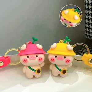 Cute 3D Pink Pig Pendant Creative Cartoon Animal Keychain Bag Hangings Jewelry - Picture 1 of 10