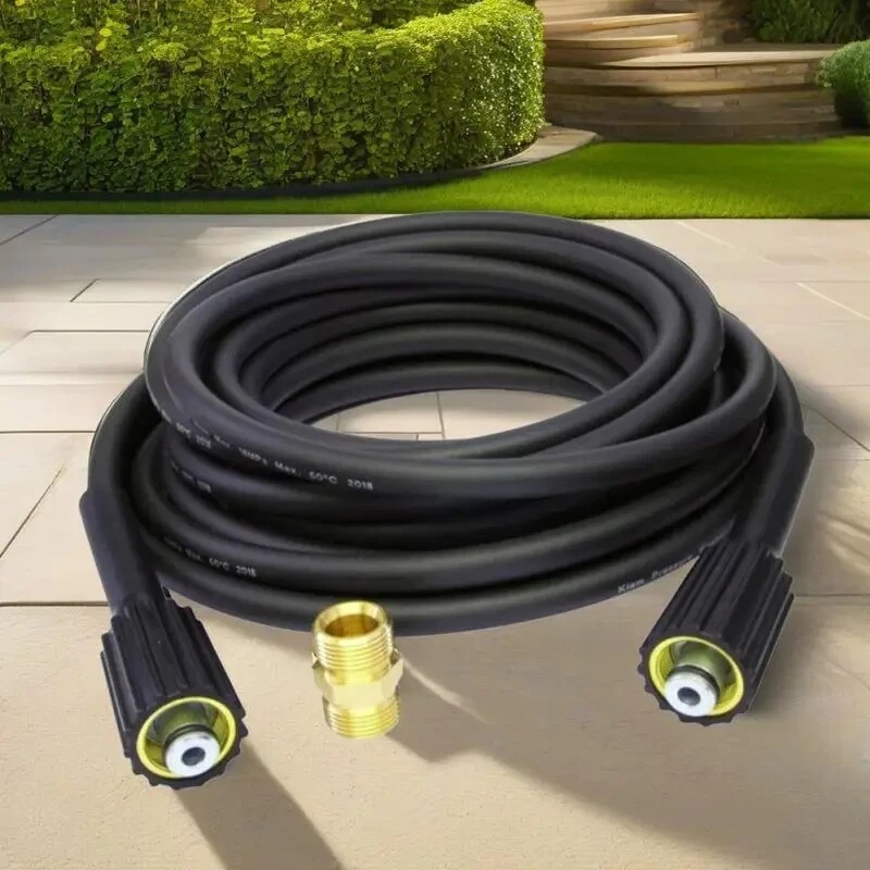 LIUWAZJ 10m High Pressure Power Washer Hose Jet Pipe Wash M22 Thread for Car Washing