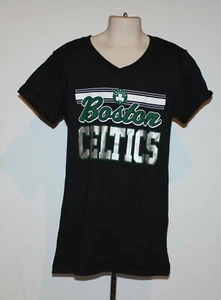 Boston Celtics NBA Girls Large 10/12 Black Shirt - Picture 1 of 3