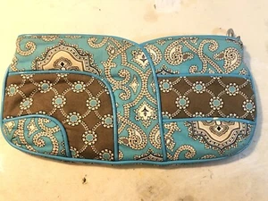 Vera Bradley, Totally Turq, Jazzy Clutch Purse, Turquoise Retired - NO STRAP - Picture 1 of 9