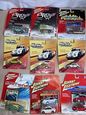 Lot (9) Johnny Lightning Die-cast Metal Body & Chasis, Herbie, 50, Surfrods.NIB - Image 1 of 4