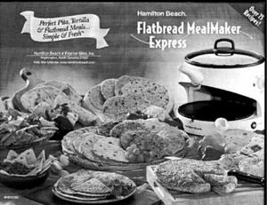 Manual y recetas Hamilton Beach Flatbread Mealmaker Express 80200 ENVÍO GRATUITO - Imagen 1 de 1