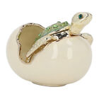 Grüne Zinklegierung Handgefertigte Metall-Baby-Schildkröten-Figur ◈