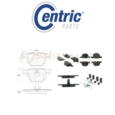 Centric Posi Quiet Metallic Brake Pads w Shims for 2006-2007 BMW 530xi 3.0L id Foto 1 de 4
