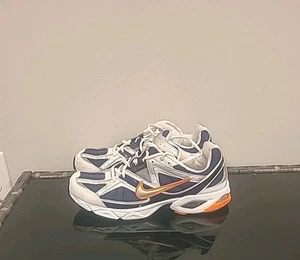 Nike Air Shoes Men US Size 9 White Navy Silver Orange Black - Picture 1 of 6