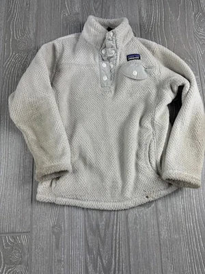 Jaqueta Pulôver Patagonia Suéter Lã 1/4 Botão Juventude Pequena 7/8 - Imagem 1 de 4
