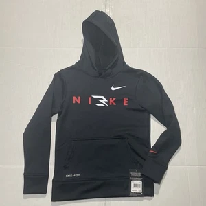 Nike Dri-Fit Dry Hoodie Boys Black Size Small NWT - Picture 1 of 10