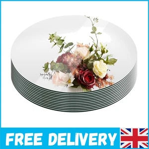 30.5cm Vintage Frameless Mirror Trays - 12-Piece Set for Wedding Centerpieces - Picture 1 of 8