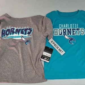 NBA Charlotte Hornets Gray and Blue Short Sleeve Tees 4T NWT - Picture 1 of 2