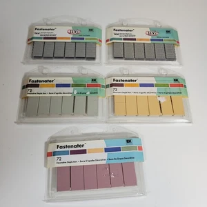 Lotto 5 barre graffette metallo decorative EK Success Fastenater data sposa grigio rosa - Foto 1 di 5