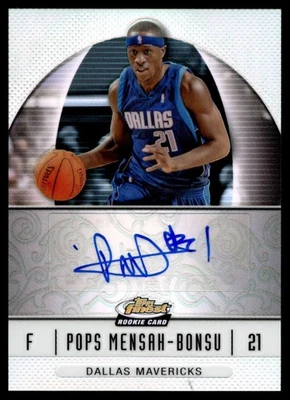2006-07 Topps Finest Refractor Pops Mensah-Bonsu Rookie Auto Mavericks #83 A1 - Image 1 of 2