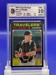2020 Cal Raleigh Topps Heritage Rookie Card #90 Arkansas Travelers Graded 10 - Picture 1 of 2