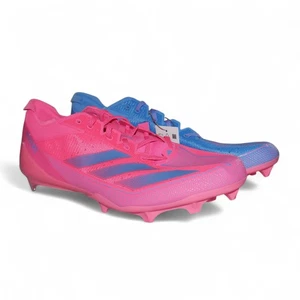 RARO tacchetti calcio elettrico Adidas Adizero uomo taglia 17 rosa blu nuovi con etichetta - Foto 1 di 19